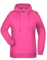James&Nicholson Doppellagiger Kapuzen-Hoodie mit Kängurutasche, Black XS, JN795 – Rose
