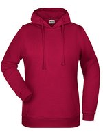 James&Nicholson Doppellagiger Kapuzen-Hoodie mit Kängurutasche, Black XS, JN795 – Vin