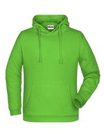 James&Nicholson Promo Hoodie mit Kängurutasche und Kapuze, Black S, JN796 – Verde lime