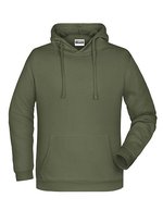 James&Nicholson Promo Hoodie mit Kängurutasche und Kapuze, Black S, JN796 – Oliva