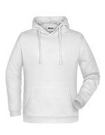 James&Nicholson Promo Hoodie mit Kängurutasche und Kapuze, Black S, JN796 – Bianco