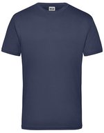 James&Nicholson Strapazierfähiges Herren T-Shirt 100% Baumwolle, Black S, JN800 – Navy