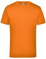 James&Nicholson Strapazierfähiges Herren T-Shirt 100% Baumwolle, Black S, JN800 – Orange