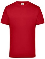 James&Nicholson Strapazierfähiges Herren T-Shirt 100% Baumwolle, Black S, JN800 – Red