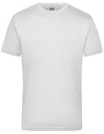 James&Nicholson Strapazierfähiges Herren T-Shirt 100% Baumwolle, Black S, JN800 – White