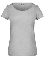 James&Nicholson T-Shirt aus Bio-Baumwolle für Damen, Black S, JN8001 – Grey Heather