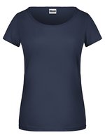 James&Nicholson T-Shirt aus Bio-Baumwolle für Damen, Black S, JN8001 – Navy