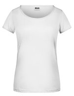 James&Nicholson T-Shirt aus Bio-Baumwolle für Damen, Black S, JN8001 – White