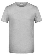 James&Nicholson T-Shirt aus Bio-Baumwolle für Herren, Black S, JN8002 – Grey Heather