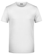 James&Nicholson T-Shirt aus Bio-Baumwolle für Herren, Black S, JN8002 – White