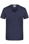 James&Nicholson T-Shirt mit Brusttasche für Herren, Black Heather XL, JN8004 – Bild 3