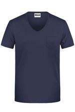 James&Nicholson T-Shirt mit Brusttasche für Herren, Black S, JN8004 – Bild 3