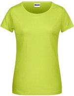 James&Nicholson Basic-T-Shirt aus Bio-Baumwolle für Damen, Acid Yellow XS, JN8007 – Bild 2