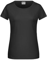 James&Nicholson Basic-T-Shirt aus Bio-Baumwolle für Damen, Acid Yellow XS, JN8007 – Nero