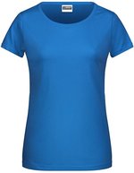 James&Nicholson Basic-T-Shirt aus Bio-Baumwolle für Damen, Acid Yellow XS, JN8007 – Cobalto