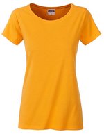 James&Nicholson Basic-T-Shirt aus Bio-Baumwolle für Damen, Acid Yellow XS, JN8007 – Oro Giallo
