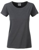 James&Nicholson Basic-T-Shirt aus Bio-Baumwolle für Damen, Acid Yellow XS, JN8007 – Grafite (Unito)