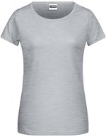 James&Nicholson Basic-T-Shirt aus Bio-Baumwolle für Damen, Acid Yellow XS, JN8007 – Grigio Melange