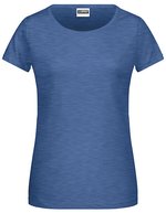 James&Nicholson Basic-T-Shirt aus Bio-Baumwolle für Damen, Acid Yellow XS, JN8007 – Chiaro Jeans Melange