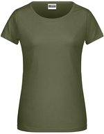 James&Nicholson Basic-T-Shirt aus Bio-Baumwolle für Damen, Acid Yellow XS, JN8007 – Oliva
