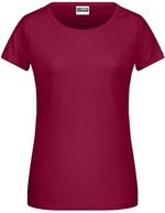 James&Nicholson Basic-T-Shirt aus Bio-Baumwolle für Damen, Acid Yellow XS, JN8007 – Vino