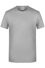 James&Nicholson Basic-T-Shirt aus Bio-Baumwolle für Herren, Natural L, JN8008 – Bild 3
