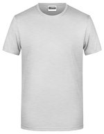 James&Nicholson Basic-T-Shirt aus Bio-Baumwolle für Herren, Natural L, JN8008 – Ash (Heather)