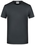 James&Nicholson Basic-T-Shirt aus Bio-Baumwolle für Herren, Natural L, JN8008 – Black