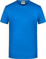 James&Nicholson Basic-T-Shirt aus Bio-Baumwolle für Herren, Natural L, JN8008 – Cobalt