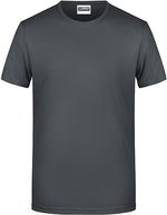 James&Nicholson Basic-T-Shirt aus Bio-Baumwolle für Herren, Natural L, JN8008 – Graphite (Solid)