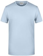 James&Nicholson Basic-T-Shirt aus Bio-Baumwolle für Herren, Natural L, JN8008 – Light Blue