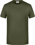 James&Nicholson Basic-T-Shirt aus Bio-Baumwolle für Herren, Natural L, JN8008 – Olive