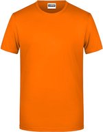 James&Nicholson Basic-T-Shirt aus Bio-Baumwolle für Herren, Natural L, JN8008 – Orange