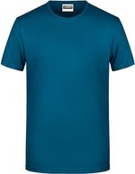 James&Nicholson Basic-T-Shirt aus Bio-Baumwolle für Herren, Natural L, JN8008 – Petrol