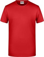 James&Nicholson Basic-T-Shirt aus Bio-Baumwolle für Herren, Natural L, JN8008 – Red