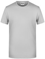 James&Nicholson Basic-T-Shirt aus Bio-Baumwolle für Herren, Natural L, JN8008 – Soft Grey