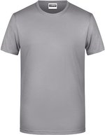 James&Nicholson Basic-T-Shirt aus Bio-Baumwolle für Herren, Natural L, JN8008 – Steel Grey