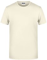 James&Nicholson Basic-T-Shirt aus Bio-Baumwolle für Herren, Natural L, JN8008 – Vanilla