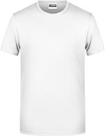 James&Nicholson Basic-T-Shirt aus Bio-Baumwolle für Herren, Natural L, JN8008 – White