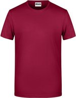 James&Nicholson Basic-T-Shirt aus Bio-Baumwolle für Herren, Natural L, JN8008 – Wine