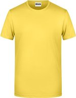 James&Nicholson Basic-T-Shirt aus Bio-Baumwolle für Herren, Natural L, JN8008 – Yellow