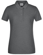James&Nicholson Basic Polo aus Bio-Baumwolle für Damen, Black S, JN8009 – Noir Chine