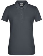 James&Nicholson Basic Polo aus Bio-Baumwolle für Damen, Black S, JN8009 – Graphite (Uni)