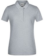 James&Nicholson Basic Polo aus Bio-Baumwolle für Damen, Black S, JN8009 – Gris Chine