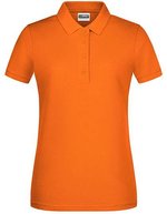 James&Nicholson Basic Polo aus Bio-Baumwolle für Damen, Black S, JN8009 – Orange