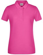 James&Nicholson Basic Polo aus Bio-Baumwolle für Damen, Black S, JN8009 – Rose