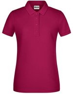 James&Nicholson Basic Polo aus Bio-Baumwolle für Damen, Black S, JN8009 – Vin