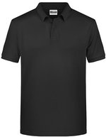 James&Nicholson Basic Polo aus Bio-Baumwolle für Herren, Black S, JN8010 – Bild 2