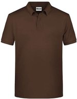 James&Nicholson Basic Polo aus Bio-Baumwolle für Herren, Black S, JN8010 – Brown