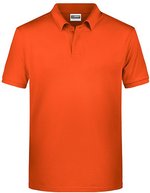 James&Nicholson Basic Polo aus Bio-Baumwolle für Herren, Black S, JN8010 – Dark Orange